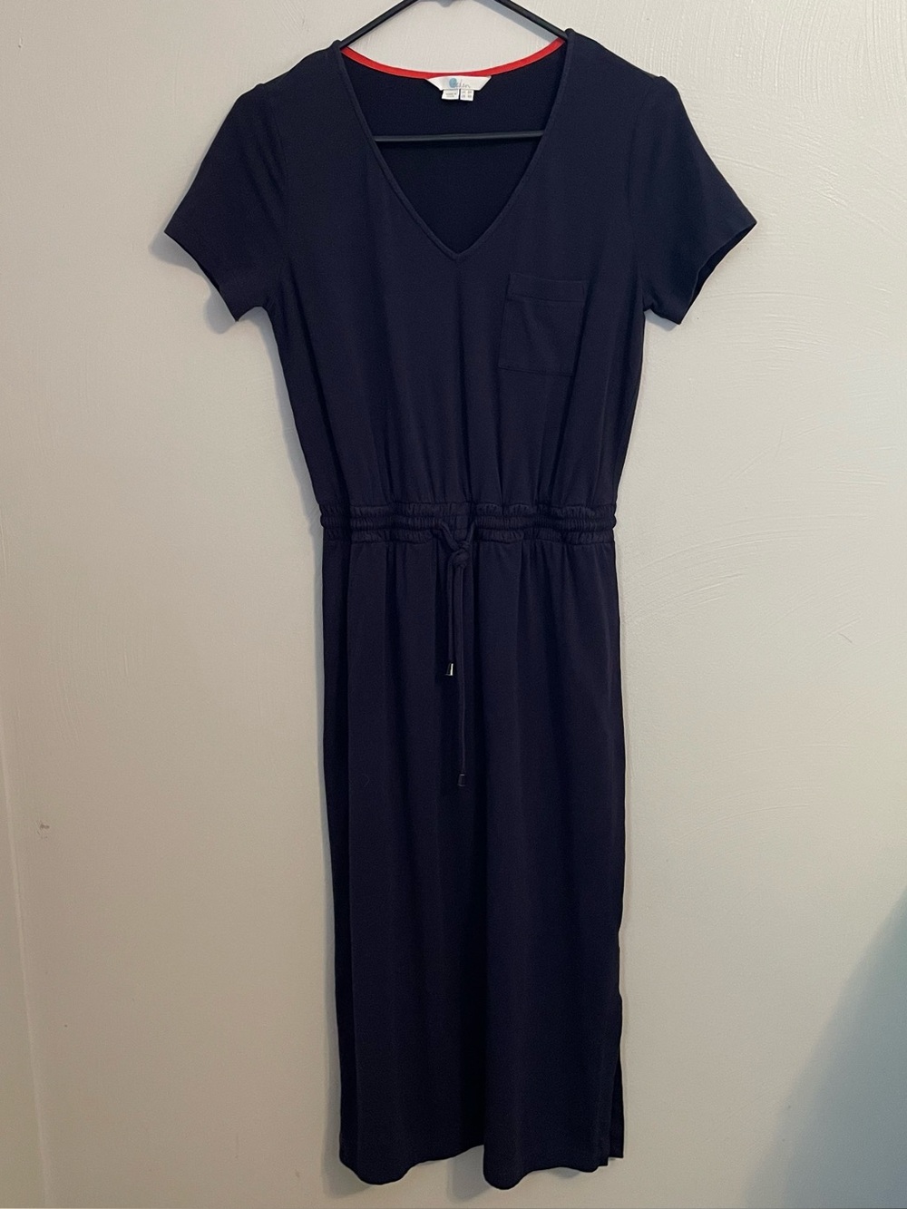 Boden Navy V neck short sleeve casual dress size 4